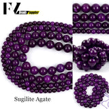 Natural Sugilite Stone Beads 6/8/10/12mm Round Loose Spacer Beads