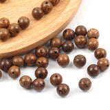 Natural Wood Beads Brown Round Spacer Balls Charms DIY Jewelry Making