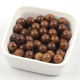 Natural Wood Beads Brown Round Spacer Balls Charms DIY Jewelry Making