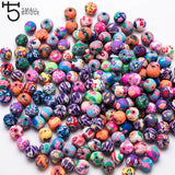 6-12mm Round Polymer Clay Beads Girl Diy Jewelry Bracelet Pearls C101