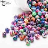 6-12mm Round Polymer Clay Beads Girl Diy Jewelry Bracelet Pearls C101