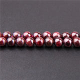 6/8/10/12mm Garnet Round Stone Beads for DIY Jewelry Making