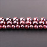 6/8/10/12mm Garnet Round Stone Beads for DIY Jewelry Making