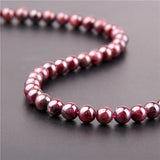 6/8/10/12mm Garnet Round Stone Beads for DIY Jewelry Making
