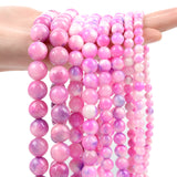 6/8/10/12mm Rose Purple Persian Jade Loose Spacer Beads