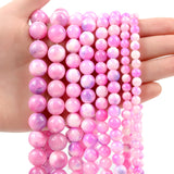 6/8/10/12mm Rose Purple Persian Jade Loose Spacer Beads