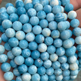 Natural Larimar Stone Beads for Jewelry Making DIY