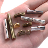 Cover Clasps Leather Cord Crimp End Clips Jewelry Making DIY Findings