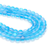 Matte Frosted Flash Crystal Moon Stone Beads Round Loose Bead