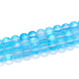 Matte Frosted Flash Crystal Moon Stone Beads Round Loose Bead