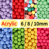 Acrylic Beads Round Beads for Jewelry Making DIY Bracelet Necklace