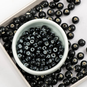 100pcs Jingdezhen Ceramic Beads Yoga Earrings Porcelain Bead #A502C