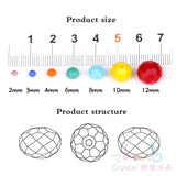 10MM Chinese Crystal Round Beads DIY Faceted Rondelle Glass Spacer Beads