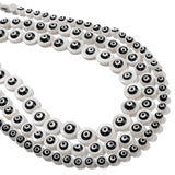 6 8 10MM Evil Eye Round Shape Shell Beads Charm For Jewelry Making