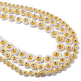 6 8 10MM Evil Eye Round Shape Shell Beads Charm For Jewelry Making