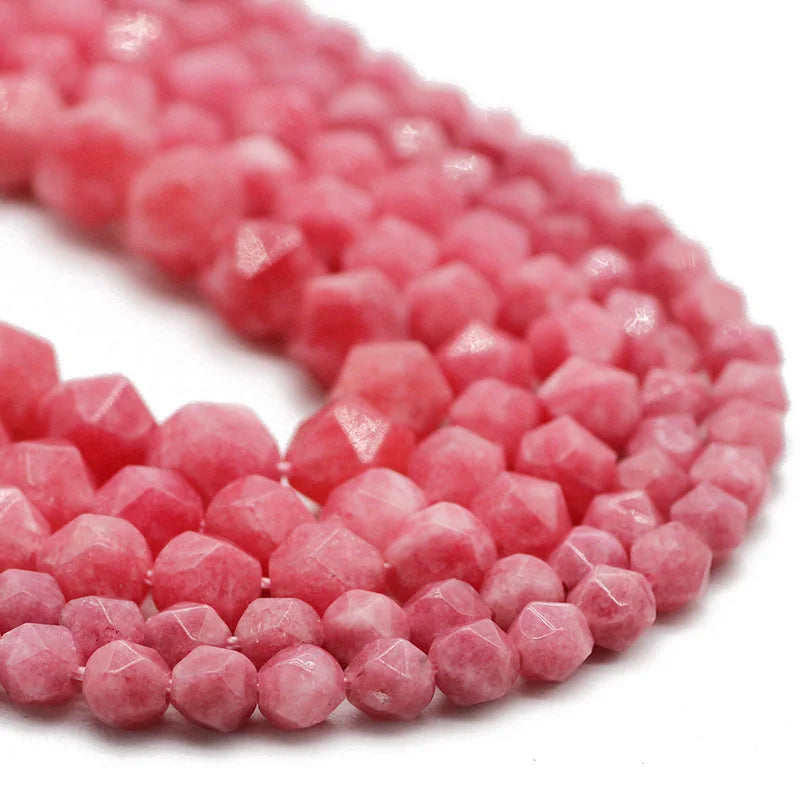 6/8/10MM Rhodonite Natural Stone Spacer Charm Beads