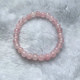 Faceted Rose Quartz Blue Aquamarine Bracelet Natural Stone Gemstone Jewelry