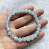Faceted Rose Quartz Blue Aquamarine Bracelet Natural Stone Gemstone Jewelry