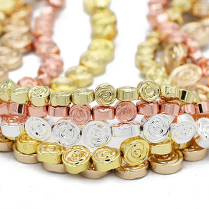 10MM Rose Flower Hematite Stone Beads For Jewelry Making