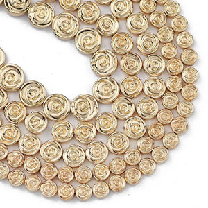 10MM Rose Flower Hematite Stone Beads For Jewelry Making