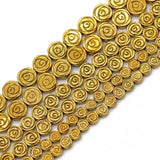 6/8/10MM Hematite Rose Flower Beads for Jewelry Making
