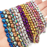 6/8/10MM Hematite Skull Spacer Beads Blue/Purple