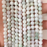 6/8/10MM Myanmar Emerald Natural Stone Jade Beads for Jewelry Making