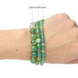 Natural Green Agates Stone Beads Faceted Spacer Beads for DIY Jewelry