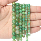 Natural Green Agates Stone Beads Faceted Spacer Beads for DIY Jewelry