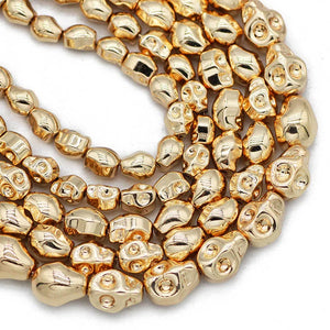 6/8/10MM Rose Skull Hematite Stone Beads for DIY Jewelry Making