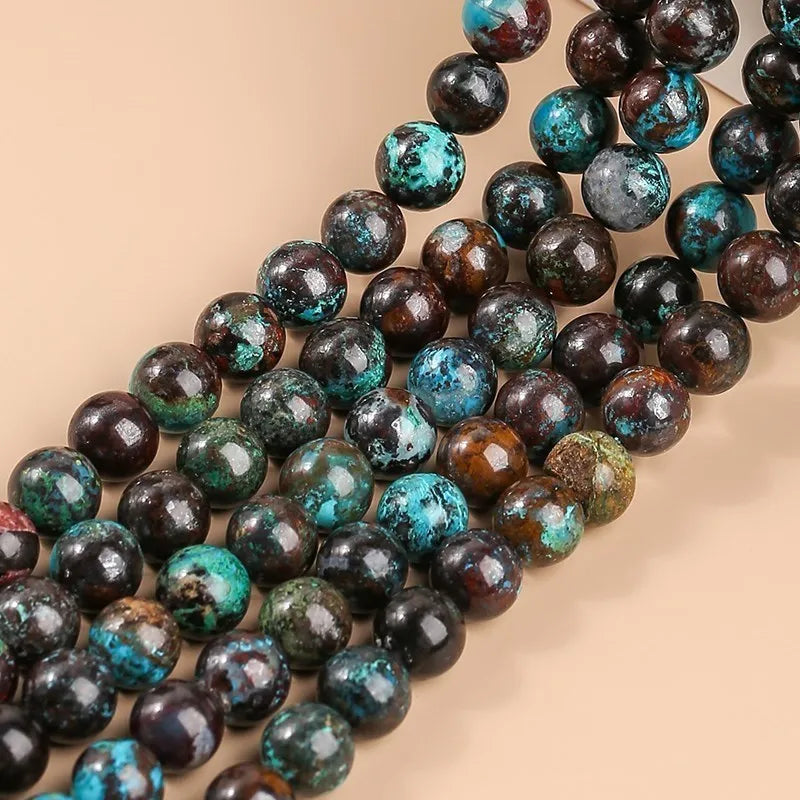 Natural Peru Phoenix Turquoises Stone Beads 6-8-10MM Smooth Spacer 15''