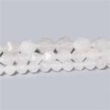 6 8 10MM Natural Jade Gemstone Faceted Spacers Loose Beads DIY Bracelet