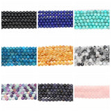 6/8/10MM Natural Stone Beads Multicolor Amazonite Tourmaline Lapis Lazuli