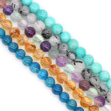 6/8/10MM Natural Stone Beads Multicolor Amazonite Tourmaline Lapis Lazuli