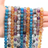 6/8/10MM Natural Stone Beads Multicolor Amazonite Tourmaline Lapis Lazuli