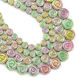 6/8/10MM Green Hematite Rose Flower Beads for Jewelry Making