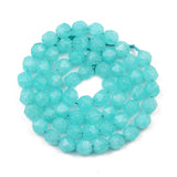 6/8/10MM Sky Amazonium Spacer Faceted Round Beads for Jewelry Making