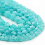 6/8/10MM Sky Amazonium Spacer Faceted Round Beads for Jewelry Making