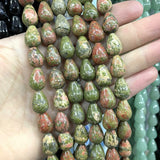 6 8 10MM Natural Stone Water Drop Beads For Jewelry Making DIY