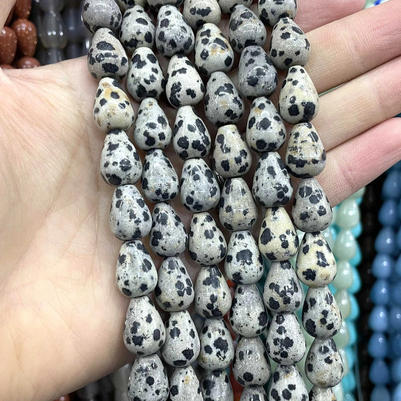 6 8 10MM Natural Stone Water Drop Beads For Jewelry Making DIY