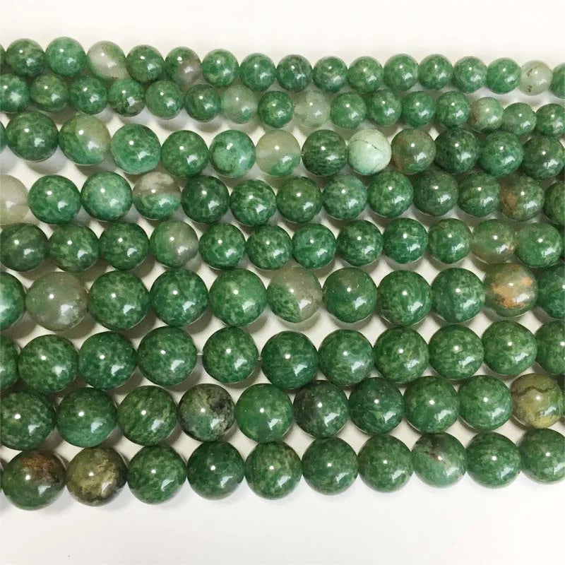 6/8/10MM Green Emerald Natural Stone Round Beads 15inch DIY Jewelry Making