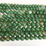 6/8/10MM Green Emerald Natural Stone Round Beads 15inch DIY Jewelry Making