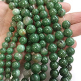 6/8/10MM Green Emerald Natural Stone Round Beads 15inch DIY Jewelry Making