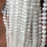 Selenite Jade Gypsum Gemstone Round Beads for Jewelry Making