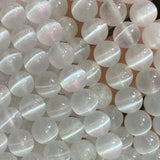 Selenite Jade Gypsum Gemstone Round Beads for Jewelry Making