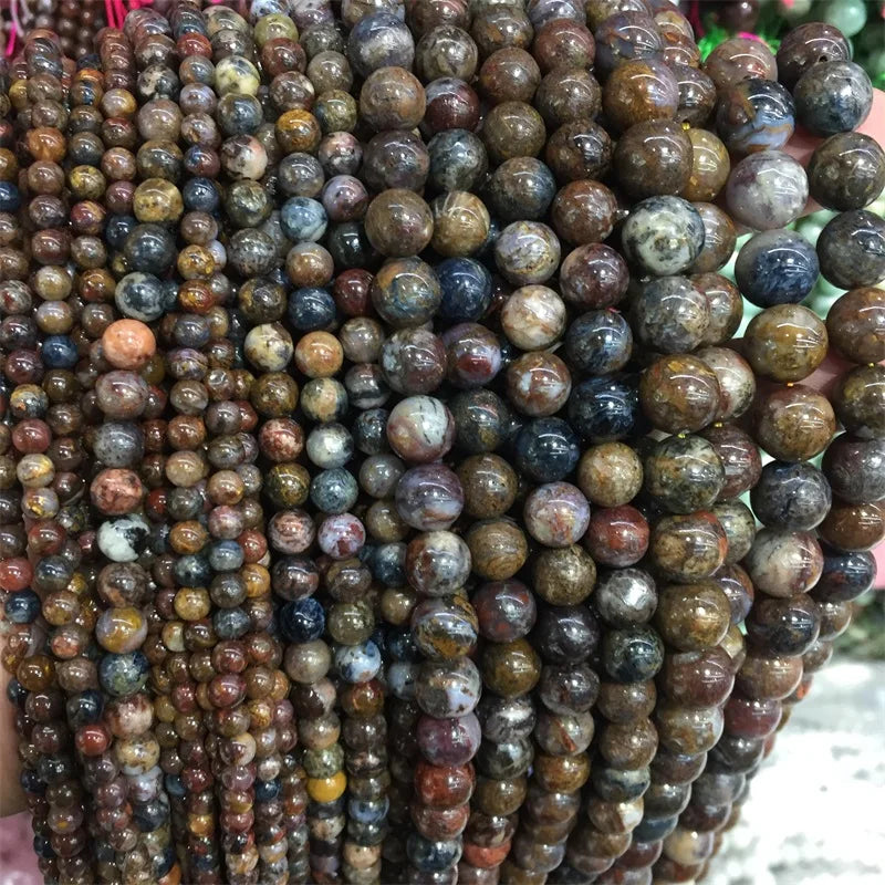 10MM Yellow Pietersite Gemstone Round Beads for DIY Jewelry Making
