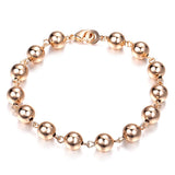 585 Rose Bead Chain Bracelet Lobster Clasp Wedding Jewelry