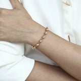 585 Rose Bead Chain Bracelet Lobster Clasp Wedding Jewelry