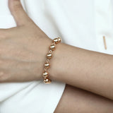 585 Rose Bead Chain Bracelet Lobster Clasp Wedding Jewelry
