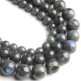 Grey Labradorite Moonstone Round Loose Beads for DIY Bracelet Making